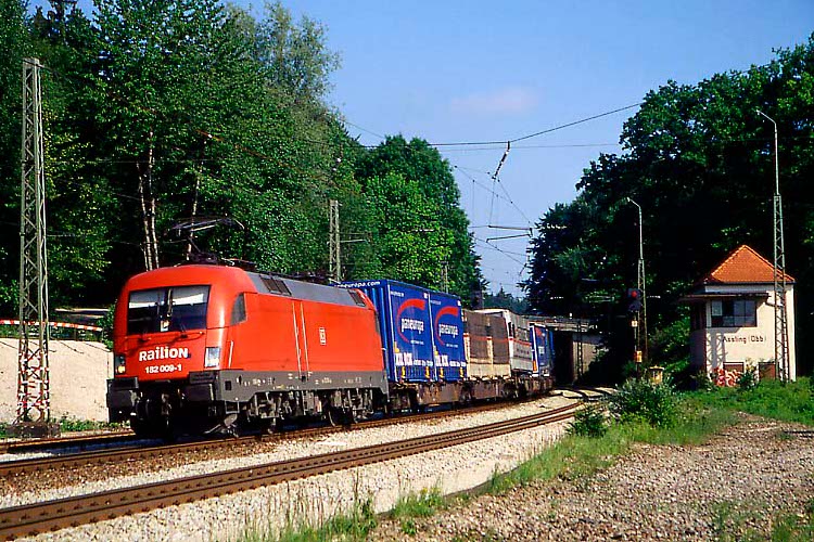 DB 182 009, Güterzug, Aßling