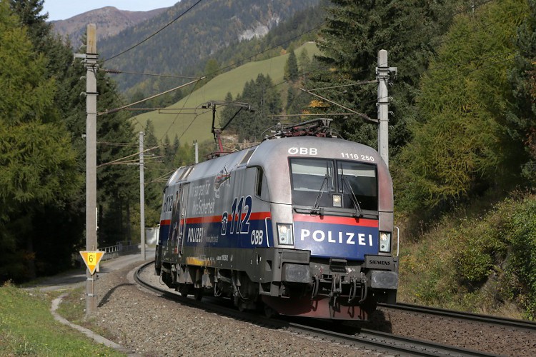 ÖBB 1116 250, Polizei